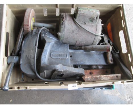 A LARGE QUANTITY OF TOOLS ETC, TO INC A RECORD HEAVY DUTY VICE