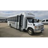 (2018) Ford Econoline SD Cutaway Shuttle Bus, model E450, gas engine, 28 seats, rear door access,