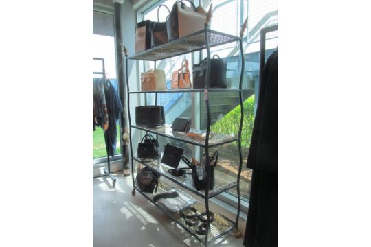 Wrought Iron Display Fixture 5 Tier With Chain Link Type Wire Previous