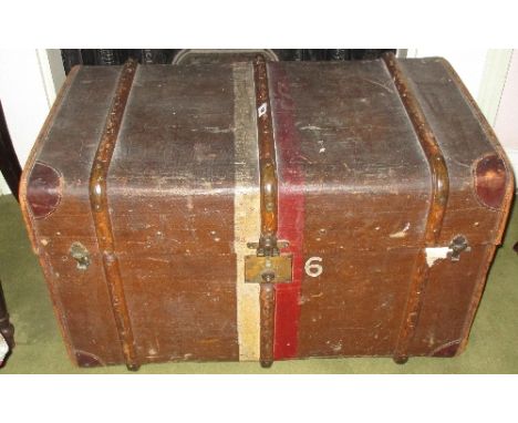 An Old Travelling Trunk & Contents.