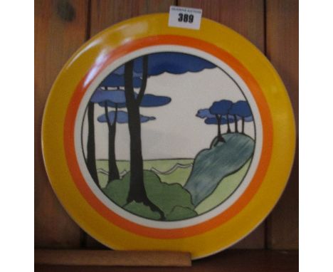 A Wedgwood Clarice Cliff Bizarre 'Best Loved Landscapes' Collectors Plate, 'Blue Firs'.