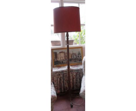 An Early 20th Century Mahogany Standard Lamp.