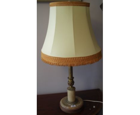 A Gilt Metal and Marble Mounted Table Lamp.