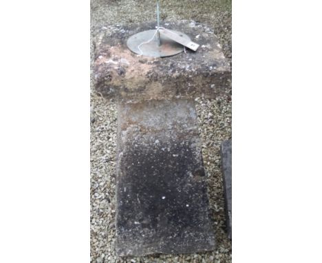 A Weathered Composite Stone Sundial. 