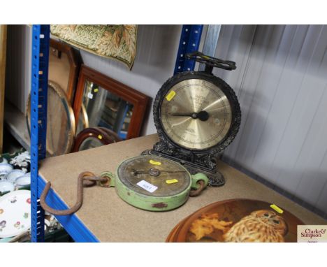 A Salter Family scale; and a Salter hanging scale 