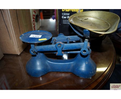 A set of kitchen scales