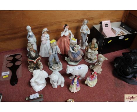 A collection of ornaments to include Coalport "Lady's of Fashion"; Royal Doulton figurine "Sweet Anne"; Royal Doulton figurin