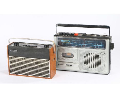 Hacker Autocrat RP33 LW/MW radio together with a Coronation UM1X5PCS radio cassette recorder. (2)