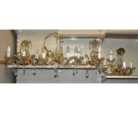 4 chandelier light fittings.