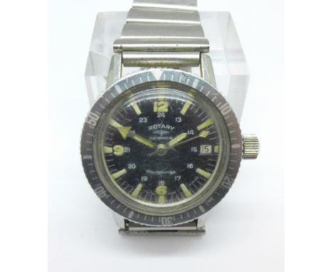 A Rotary automatic Aquaplunge wristwatch with date and luminous hands