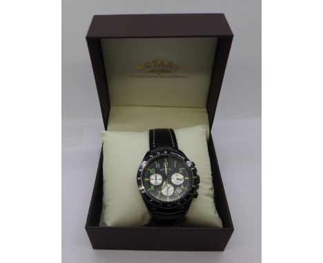 A Rotary chronograph wristwatch, boxed