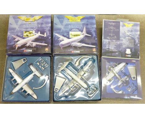 Three Corgi The Aviation Archive model aircraft, 47506, 48103 and 48205, all boxed