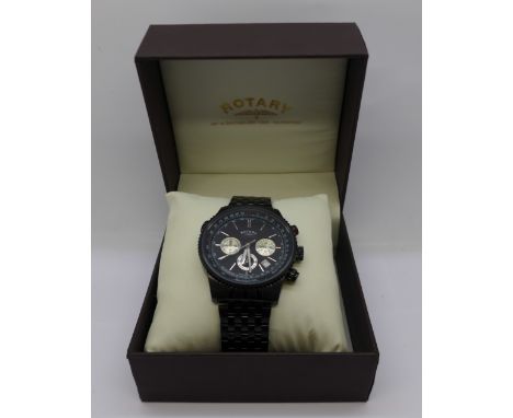 A Rotary chronograph wristwatch, boxed