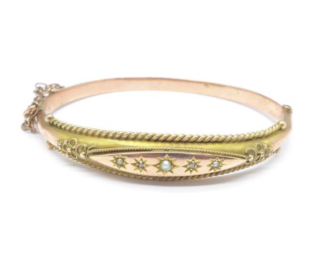 A 9ct gold bangle, Birmingham 1904, 10g
