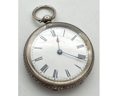 A Swiss made Victorian 935 silver ladies pocket watch from Jay's, 366 Essex Rd &amp; 142&amp;144 Oxford Street London. With d