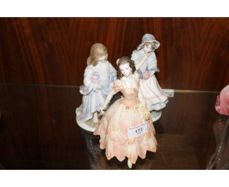 A QUANTITY OF FIGURES, TO INCLUDE ROYAL WORCESTER AND COALPORT EXAMPLES (3)