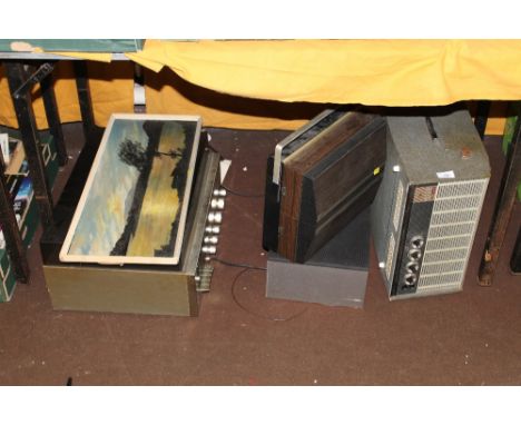 A DECCA RECORD PLAYER TOGETHER WITH OTHER AUDIO EQUIPMENT 