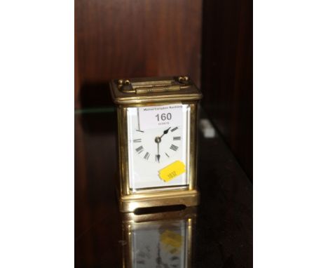 A FRENCH BRASS CARRIAGE CLOCK