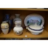 Decorative oval plate, vases etc.