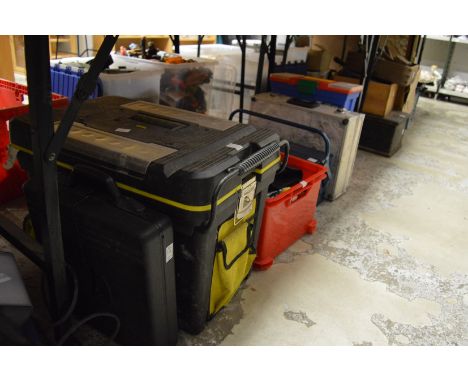 A large quantity of hand tools, tool boxes etc.