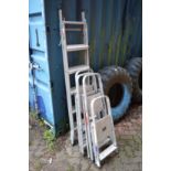 Aluminium step ladders.