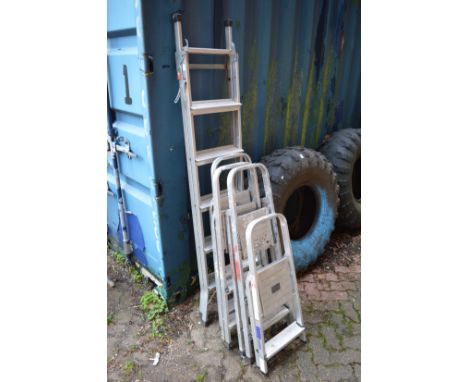 Aluminium step ladders.