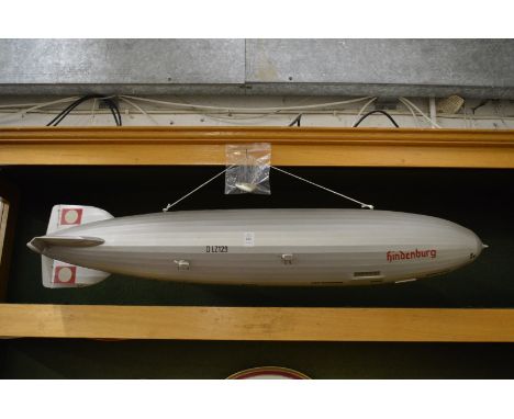 A large model of the Hindenburg Airship.