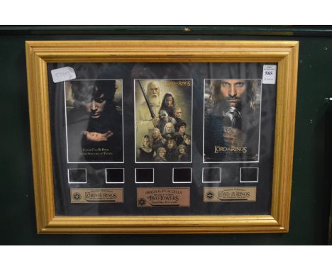 A group of Lord of the Rings film cells, framed and glazed.