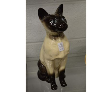 A large Beswick model of a Siamese cat.