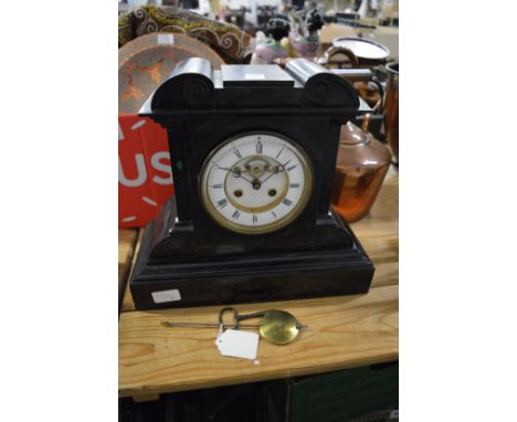 Victorian slate mantle clock.