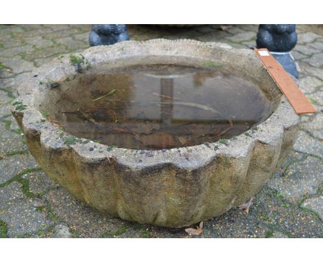 A composite garden planter.
