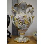 Decorative twin handled vase.