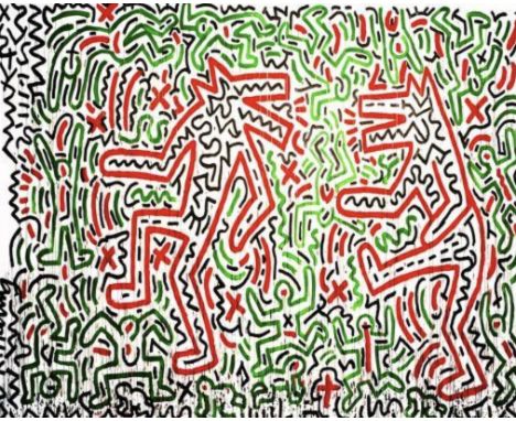 Keith Haring was an American artist and social activist known for his distinctive style of pop art and graffiti-inspired artw