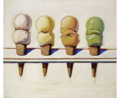 Wayne Thiebaud is an American painter associated with the Pop Art movement. He was born on November 15, 1920, in Mesa, Arizon
