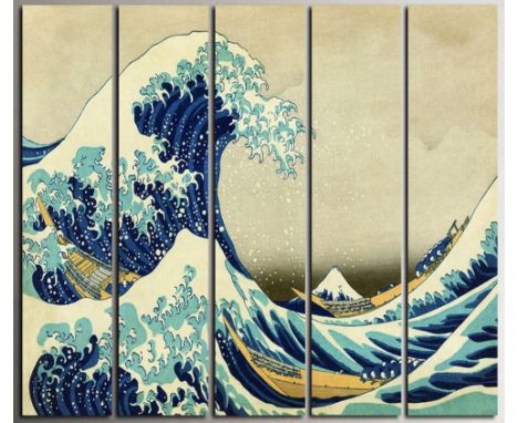 The artist behind the iconic print "The Great Wave off Kanagawa" is Katsushika Hokusai, a Japanese ukiyo-e painter and printm