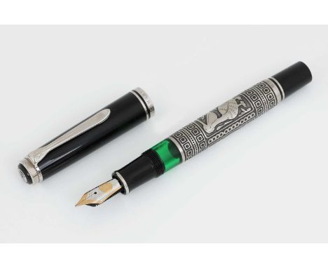 PELIKAN Schreibgerät "M710 TOLEDO"  Special Edition 2011, schwarze Kappe mit 925er Silber Beschlägen, der Schaft mit 925er Si