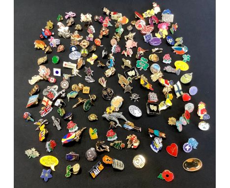 Pin Badges - advertising and novelty, The Peabody, Magic Roundabout, Dinkum Dunny, Australia, etc approx 200 