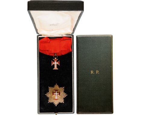 A Grand Cross Set, 1st Class, instituted in 1789. Sash Badge, 41x28 mm,gilt Silver, maker’s mark, both sides enameled, origin