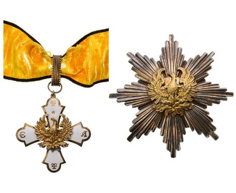 A Grand Commander’s set of the 1st type as created by the RepublicanGovernment, 61x58 mm, with gilt Silver, white enameled cr