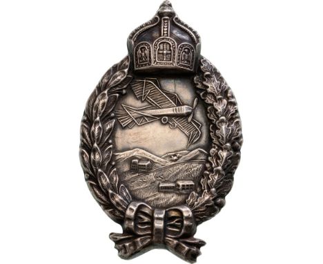 Breast Badge, 75x45 mm, Silver, hallmarked "800", maker's mark "C.E. Juncker-Berlin", original pin on reverse. R! I 