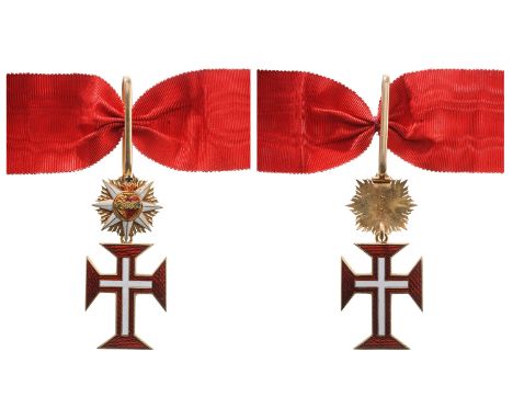 A Commander's Cross of the Order, 70x33 mm., GOLD, ca. 24 g., both sides enameled, the cross with nest chisel-work under the 