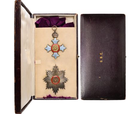 A Knight Grand Cross Set, 1st Type (with Britannia on the centre medallion), Civil Division (G.B.E.),instituted in 1917; sash