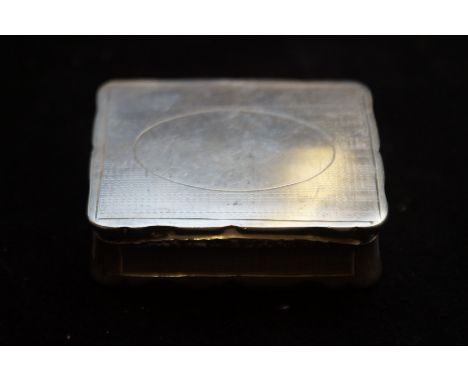 Silver George IV snuff box dated 1821 with crowned leopards head 