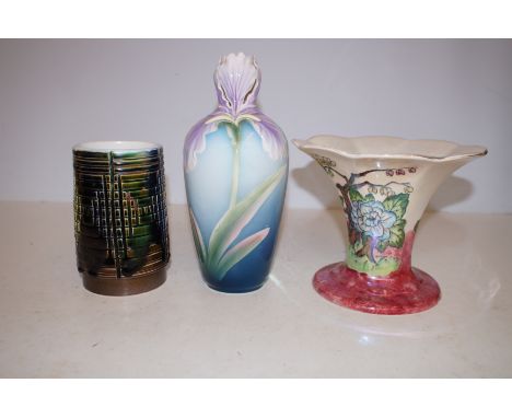 Franz vase, Kensington vase together with a Poole vase