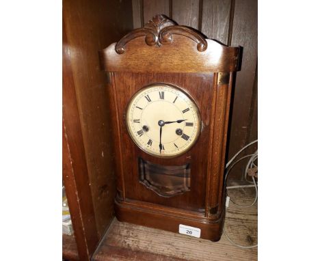 A chiming mantle clock with pendulum and winderThe clock is not working, the pendulum arm is broken - needs re-soldering, all
