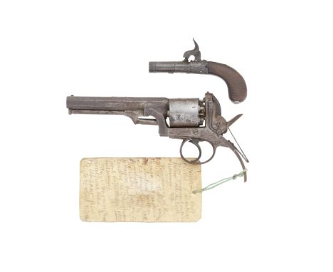 A 100-Bore Percussion Box-Lock Pocket Pistol, And An 80-Bore Percussion Self-Cocking Six-Shot Revolver Of Bentley TypeThe Fir