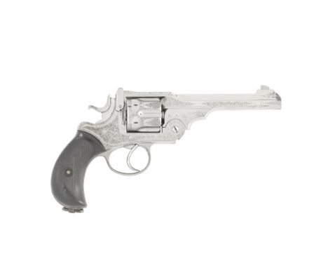 A rare .455/.476 'W.G. Army Model' revolver by Webley, no. 7450Retaining much nickel-plated finish, the receiver and barrel w