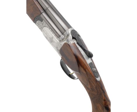 A Campana-engraved 16-bore 'MX8 SC3' single-trigger over-and-under ejector gun by Perazzi, no. 110254The action-body finely e