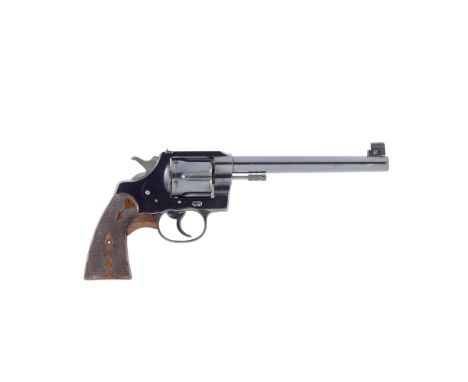 A rare .455 'New Service Target (1909 Transitional model)' revolver by Colt, no. 21957Retaining much blued finish, the round 