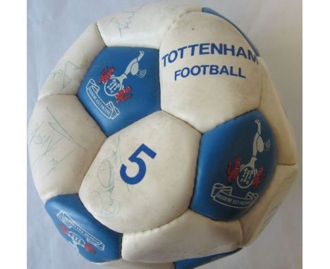 TOTTENHAM - SIGNED FOOTBALL    Football signed by Tottenham players Ted Ditchburn, George Robb, Maurice Norman, Cliff Jones, 